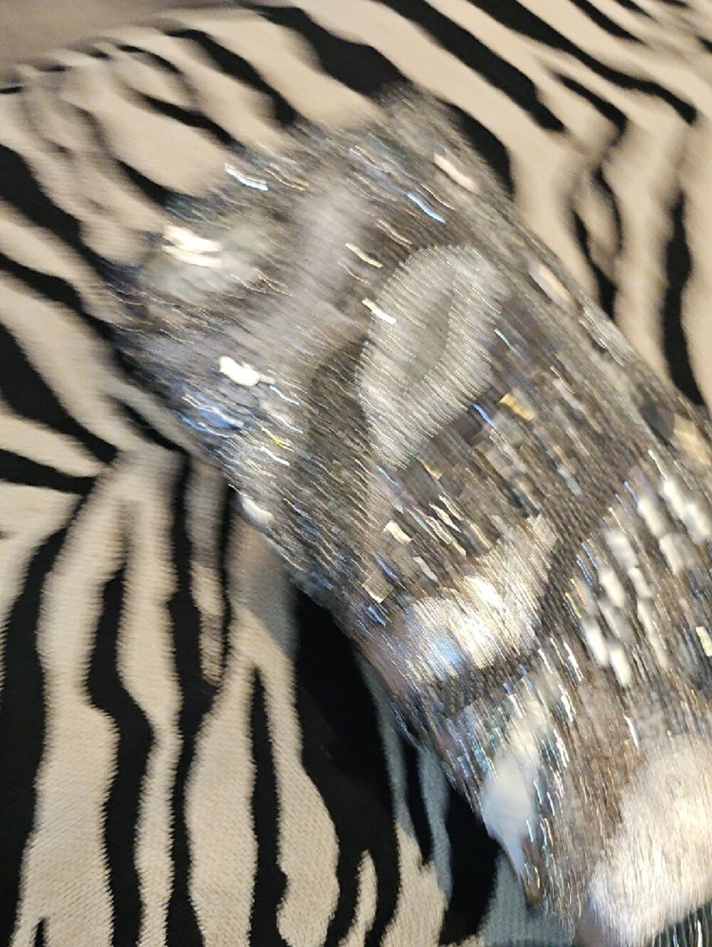 Mary Frances Silver Beaded Evening Clutch - Picture 3 of 5